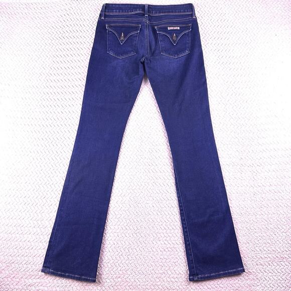 Hudson Womens Sz 27 Dark Wash Signature Bootcut Jeans Flap Pockets 29x34‎ - Picture 4 of 16